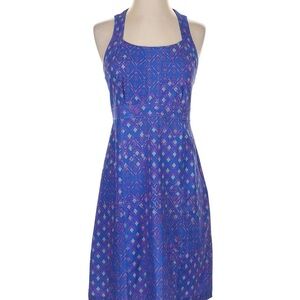 Blue Patterned Women's Dress